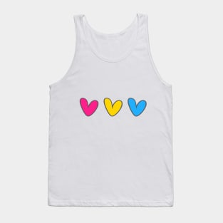 Pansexual hearts flag Tank Top